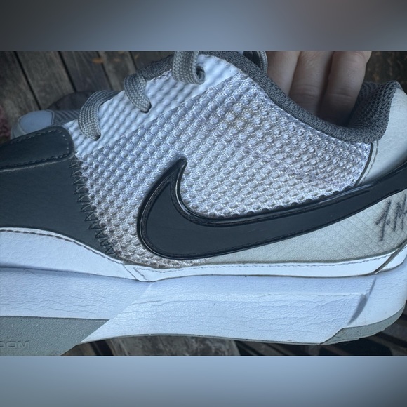 NIKE Ja Morant White and Gray Sneakers with Orange Accent Men’s Size 7.5 - Picture 13 of 13